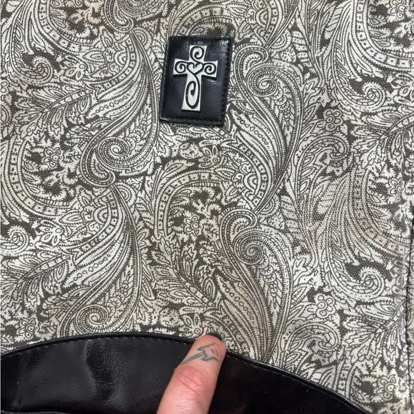 Elegant brown and Cream Tote Bag - Picture 7 of 13